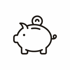 Piggy Bank Minimalist Vector Illustration Saving Money Investment Concept Icon