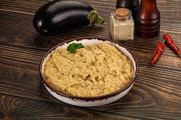 Eggplant dip - Mutabal with tahini paste