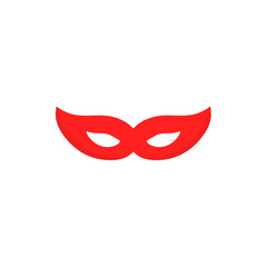 Red super hero mask icon