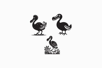 A Dodo bird vector silhouette image made by adobe illustrator. eps © MDBADRUL