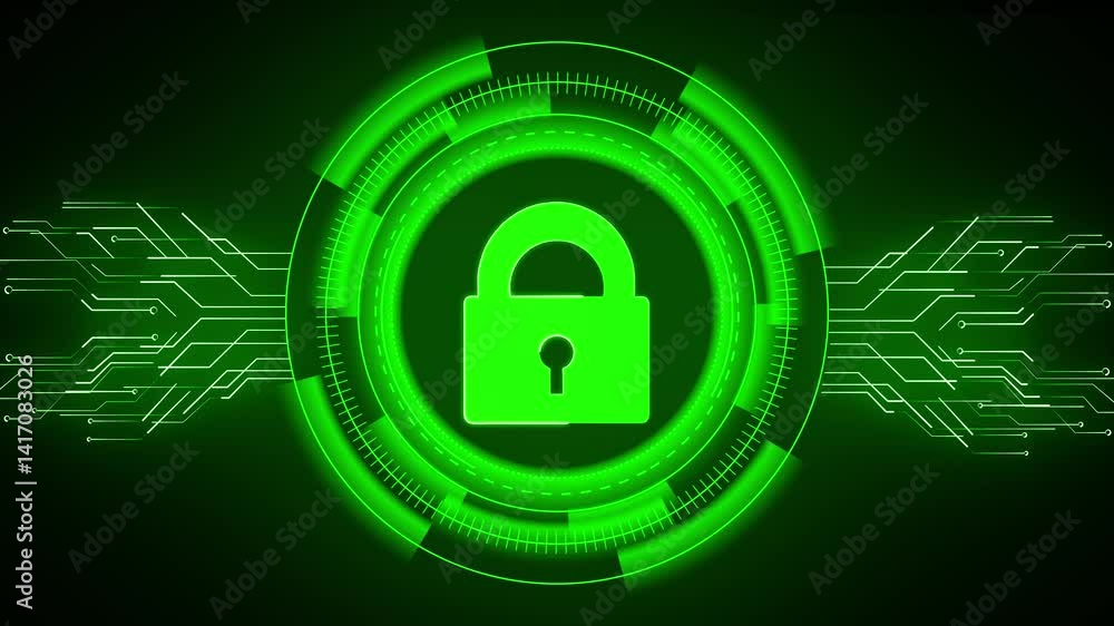 Poster blockchain cybersecurity data protection secure crypto wallet security hologram virtual hud shield l