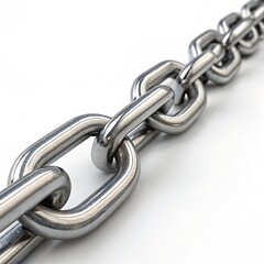 Obraz premium Metal chain on white background
