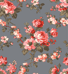 seamless pattern with roses arrangement