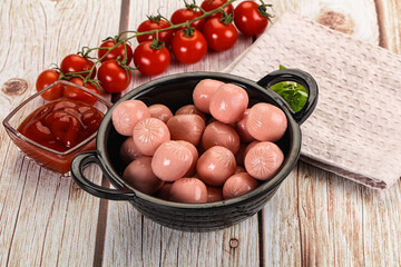 Dietary baby mini sausages for kids