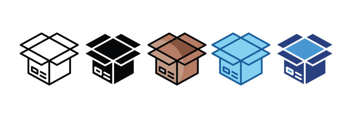 Open Box  Icon Element For Design