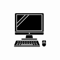 creative details Desktop computer icon Vector Illustration