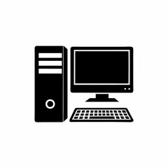 creative details Desktop computer icon Vector Illustration