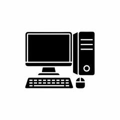 creative details Desktop computer icon Vector Illustration