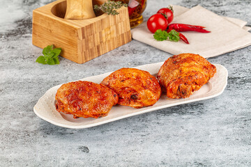 Baked marinated crispy chicken tighs