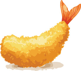 Fototapeta premium vector illustration of an tempura japanese food 