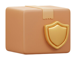 安全な配送 金色盾付 3D梱包箱