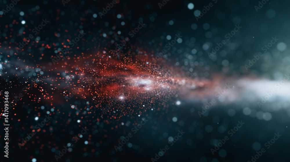 Poster cosmic symphony: an ethereal visualization of the cosmos, with a vibrant display of nebulas and cele