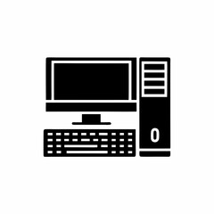 creative details Desktop computer icon Vector Illustration