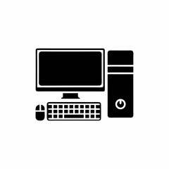 creative details Desktop computer icon Vector Illustration