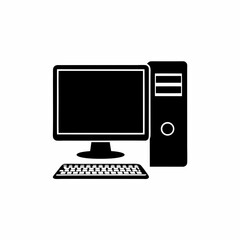 creative details Desktop computer icon Vector Illustration