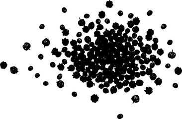 Gritty texture sand on transparent background. Monochrome noise halftone, grit pattern. 