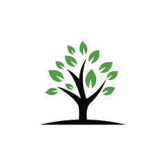 abstract tree logo design symbol illustration vector
