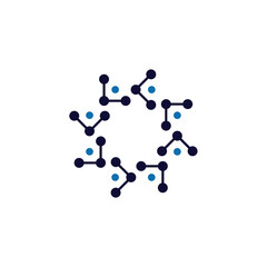abstract circle connect logo design symbol illustration vector