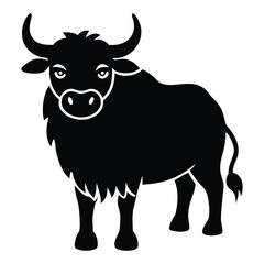 black and white bull