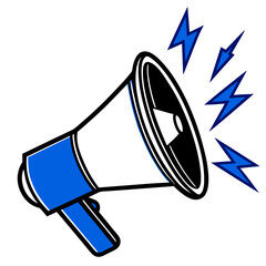 megaphone on white background