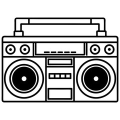 vector illustration of a retro radio