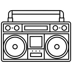 vector illustration of a retro radio