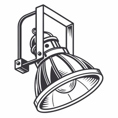 Spotlight Illustration Minimalist Style Lighting Equipment For Theatrical Or Architectural Usage