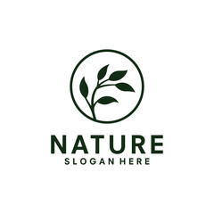 circle tree logo design symbol illustration vector