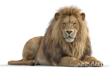 Majestic Lion Resting: Wild Cat, Powerful Predator, African Fauna, Mammal, Carnivore, Feline, Big Cat, Wildlife, Animal Kingdom, Nature