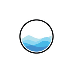 wave blue logo design symbol illustration vector