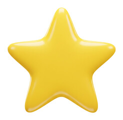 輝く黄色い星 立体感豊か