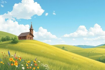 Tranquil Georgian Countryside Scene