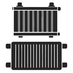 Machinery Parts Radiator Icon Vector Art Illustration Design