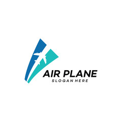travel air plane logo vector template illustration