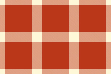 Fototapeta premium Stage plaid check vector, irish texture background tartan. Apartment textile pattern fabric seamless in cornsilk and red colors.