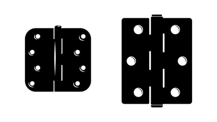 Door Hinge symbol, black isolated silhouette