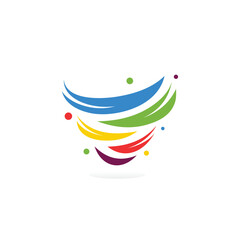 Tornado logo symbol vector illustration design