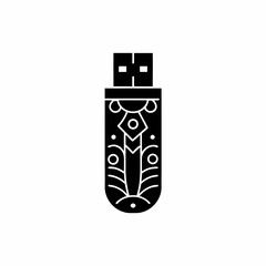 creative details USB flash drive icon Vector Illustration