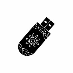 creative details USB flash drive icon Vector Illustration
