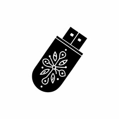 creative details USB flash drive icon Vector Illustration