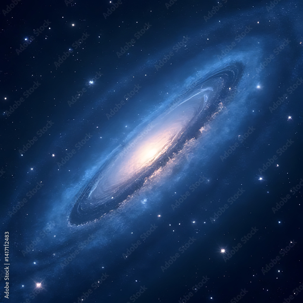 Poster exploration of a spiral galaxy outer space astronomical image cosmic environment deep view