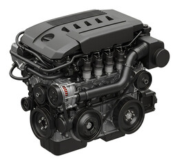 精密機械 力強いエンジン 黒背景