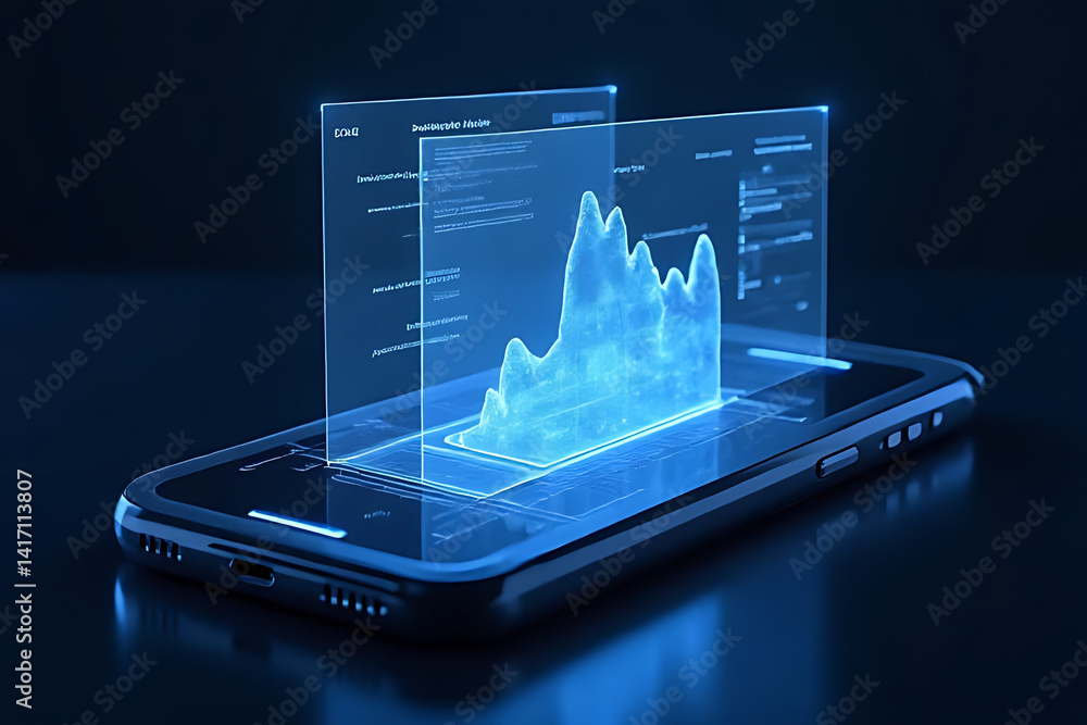 Poster data visualization trends global tech hub interactive graphics digital space aerial view innovation