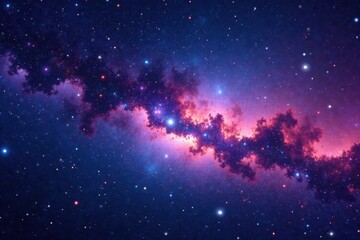 Naklejka premium Vibrant starry night with galaxies and nebulas in the distance, astrophysics, nebula