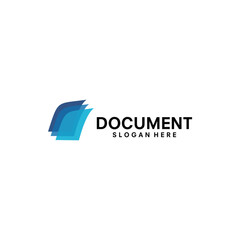 document logo design template illustration vector