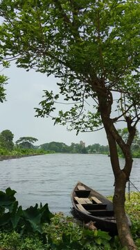 timeslapse summer weather sunny river boat view bangladesh