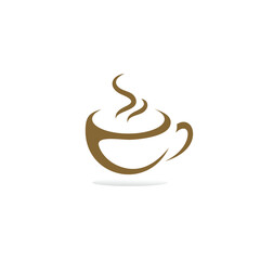 coffee cup logo vector icon illustration