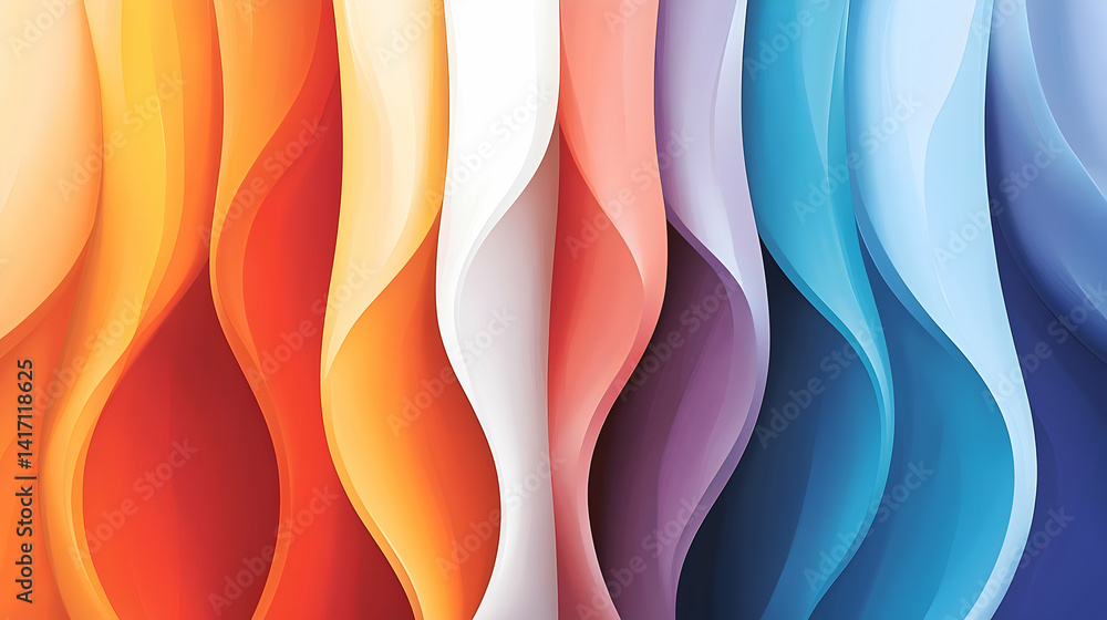 Poster abstract colorful wave background: vibrant vertical gradient texture