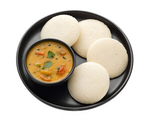 idli and chutney in plate isolated PNG