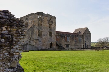 Obraz premium ruins of an old castle at Helmsley Castle - Helmsley - North Yorkshire - Great Britain